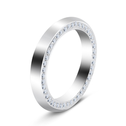 CZ Round Silver Ring NSR-2824